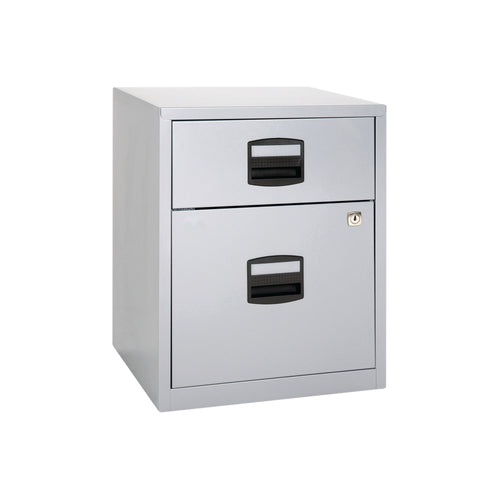 Bisley 2 Drawer Home Filing Cabinet A4 413x400x525mm Grey By11112