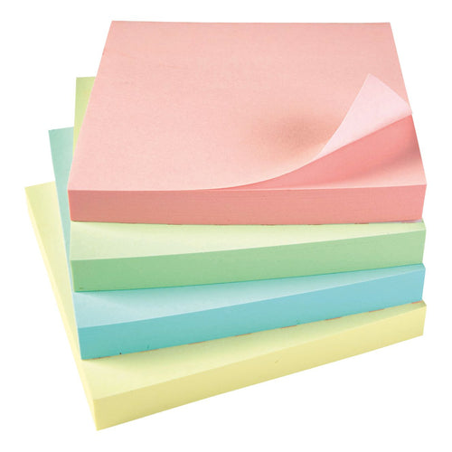 5 Star Sticky Notes Removable Pastel 76x76mm – (Pack of 12)