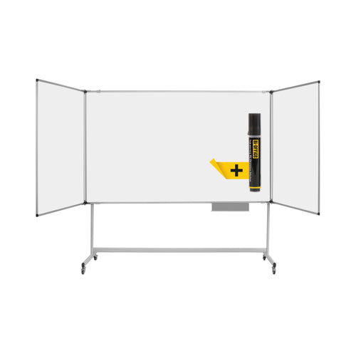 Bi-office Maya Mobile Trio Whiteboard Magnetic Surface 1500x1000mm Ts03042170