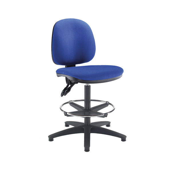 Arista Medium Back Draughtsman Chair 700x700x840-970mm Adjustable Footrest Blue Kf815147