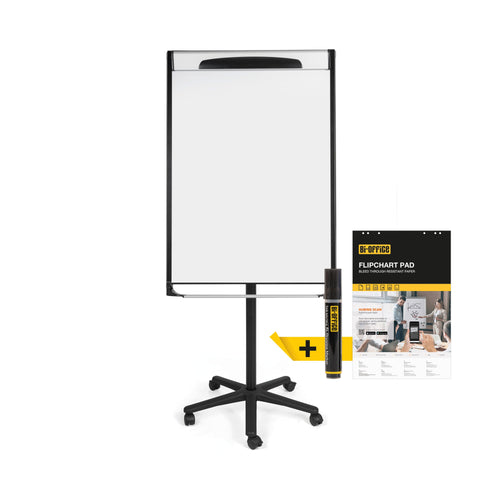 Bi-office Mastervision Magnetic Mobile Easel Black 70x100cm Ea48066720
