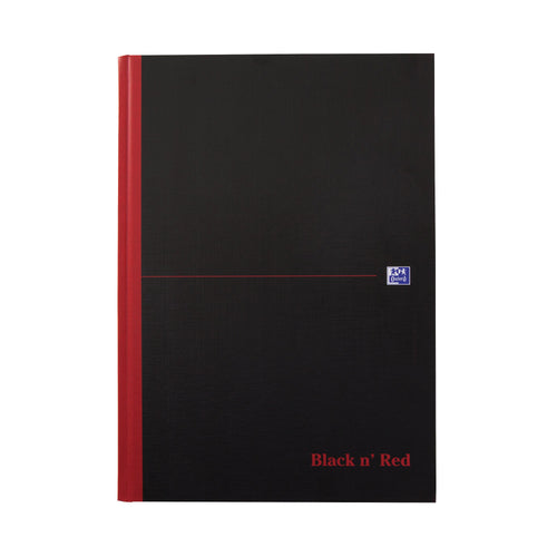Black N Red Casebound Ruled Hardback Notebook A4 – (Pack of 5)
