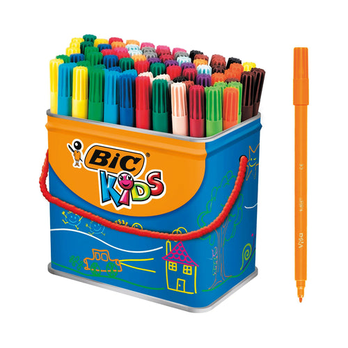 Bic Kids Visa Felt Tip Pens Fine Tip Assorted - (Pack of 84)