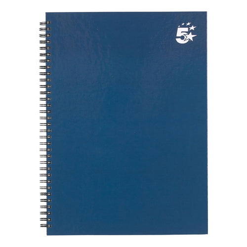 5 Star Office Twinbound Hardback A4 140pg Indigo – (Pack of 5)