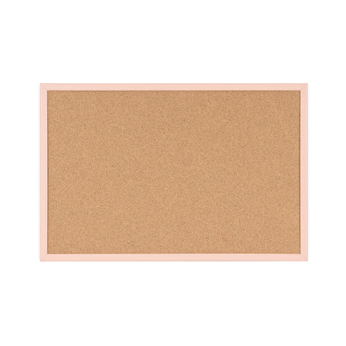 Bi-office Pastel Cork Noticeboard Salmon Frame 600x400mm Mc030011991