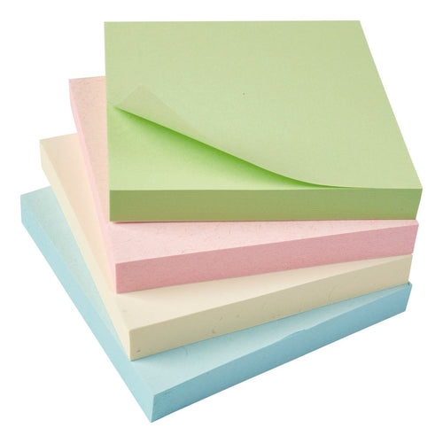 5 Star Sticky Notes Removable Pastel 76x76mm – (Pack of 12)