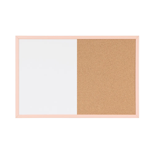Bi-office Pastel Magnetic Cork Combination Board Salmon Frame 60x40cm Mx03106991