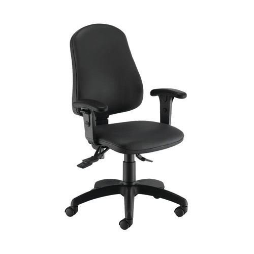 First Calypso Operator Chair With Adjustable Arms 640x640x990-1160mm Lumbar Polyurethane Kf822929