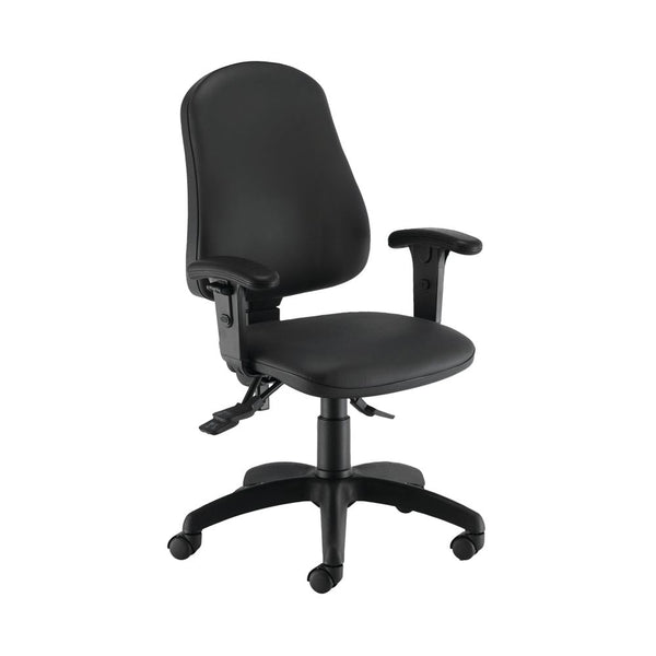 First Calypso Operator Chair With Adjustable Arms 640x640x990-1160mm Lumbar Polyurethane Kf822929