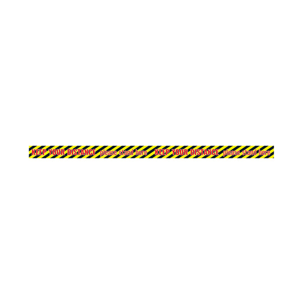Social Distance Sticker 1300x60mm Tape – (Pack of 5)