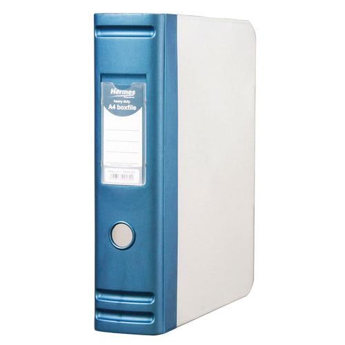 BDS Hermes Heavy Duty 80mm 2d-ring Polypropylene Box File A4 Blue