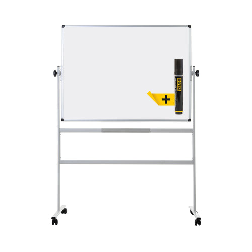 Bi-office Revolving Whiteboard Lacquered Steel Surface 120x120cm Qr0303