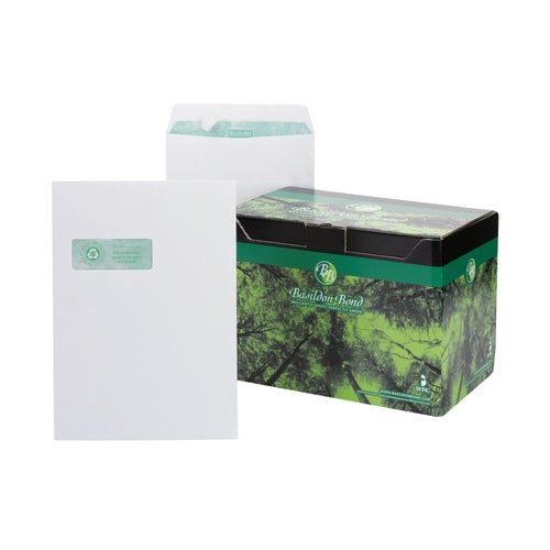 Basildon Bond C4 Pocket Envelope Window White 120g – (Pack of 250)