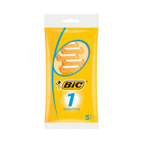 BIC 1 Disposable Razor Sensitive – (Pack of 5)