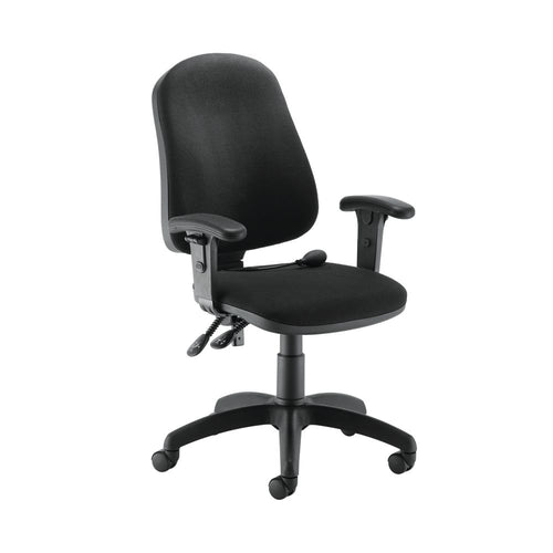 First Calypso Operator Chair With Lumbar Pump With Adjustable Arms 640x640x990-1160mm Black Kf822912