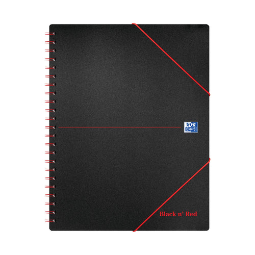 Black N Red Wirebound Polypropylene Meeting Book 160 Pages A4 – (Pack of 5)