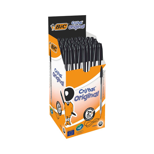 Bic Cristal Ballpoint Pen Medium Black – (Pack of 50)