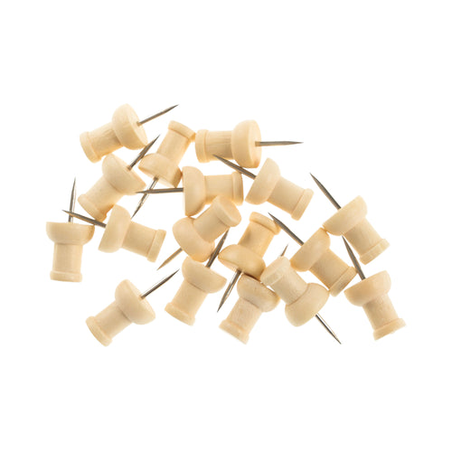 Bi-office Wooden Push Pins – (Pack of 20)