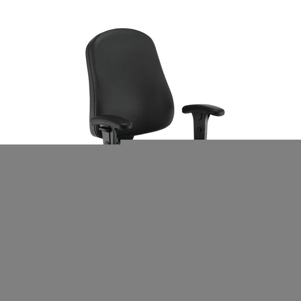 First Calypso Operator Chair With Adjustable Arms 640x640x985-1175mm Polyurethane Black Kf822882