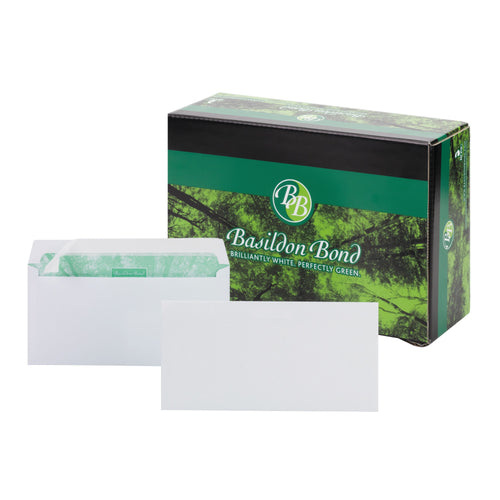 Basildon Bond Dl Envelopes Wallet Peel And Seal 120gsm White – (Pack of 500)
