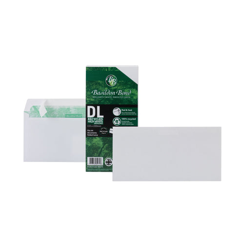Basildon Bond Dl Envelopes Wallet Peel And Seal 120gsm White – (Pack of 100)