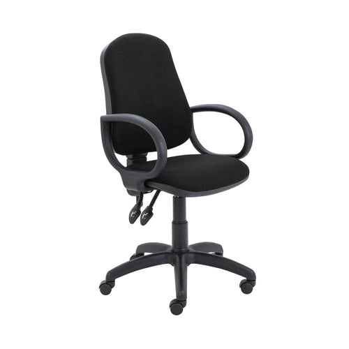First Calypso Operator Chair With Fixed Arms 640x640x985-1175mm Black Kf822899