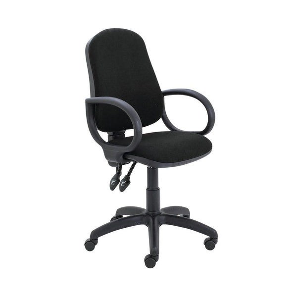 First Calypso Operator Chair With Fixed Arms 640x640x985-1175mm Black Kf822899