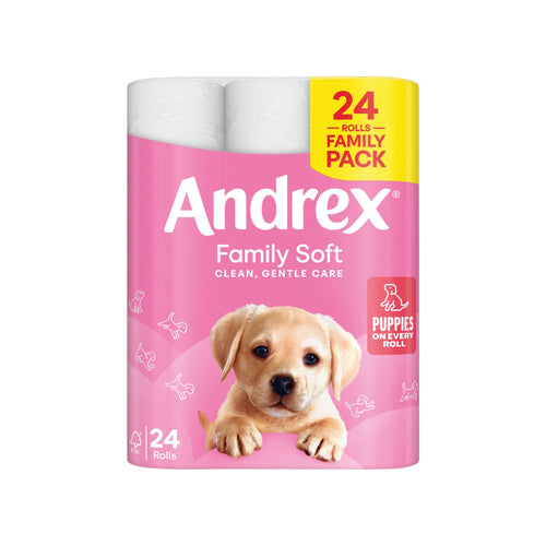 Andrex Family Toilet Roll 2-ply 170 Sheets Per Roll – (Pack of 24)