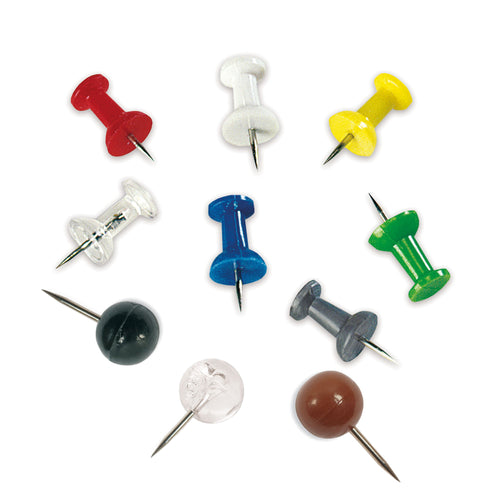 Bi-office Push Pins Assorted Colours – (Pack of 200)