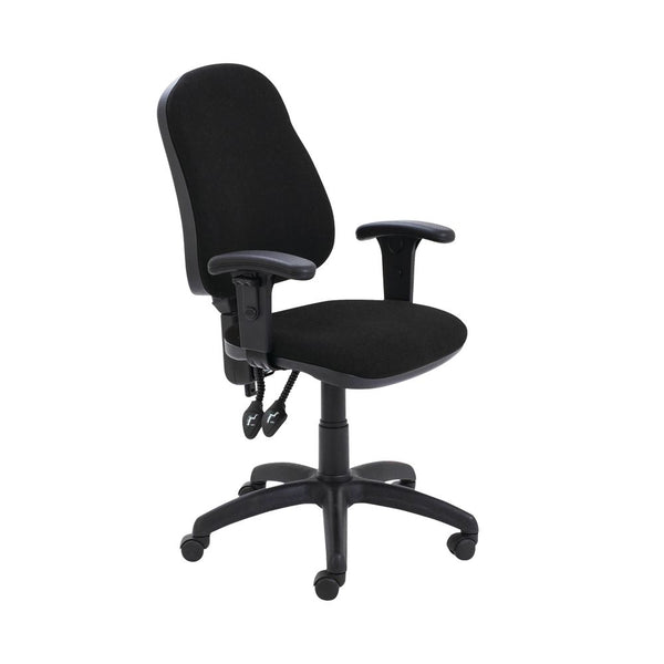 First Calypso Operator Chair With Adjustable Arms 640x640x985-1175mm Black Kf822875
