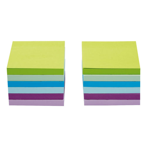 5 Star Sticky Notes Removable Neon/Pastel – (Pack of 12)