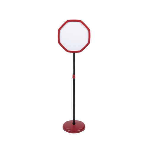 Bi-office Red Octagonal Floor Sign Magnetic Drywipe Surface Sig08071010
