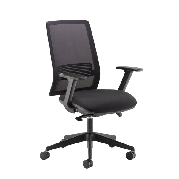 Cappela Nuevo Mesh Chair With Seat Slide And Height Adjustable Arms Black Kf81906