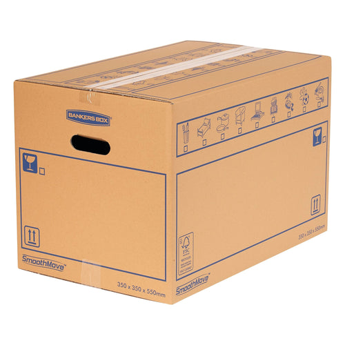 Bankers Box Smoothmove Standard Moving Box 350x350x550mm – (Pack of 10)