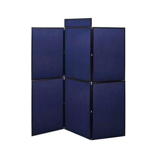 Bi-office Showboard 6 Panelheader Boards Blue Nylon 180x90cm Dsp33266