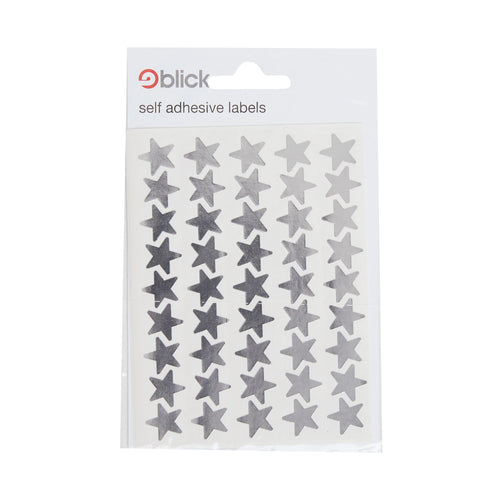 Blick Labels Metallic Stars Silver 14mm (Pack of 135)