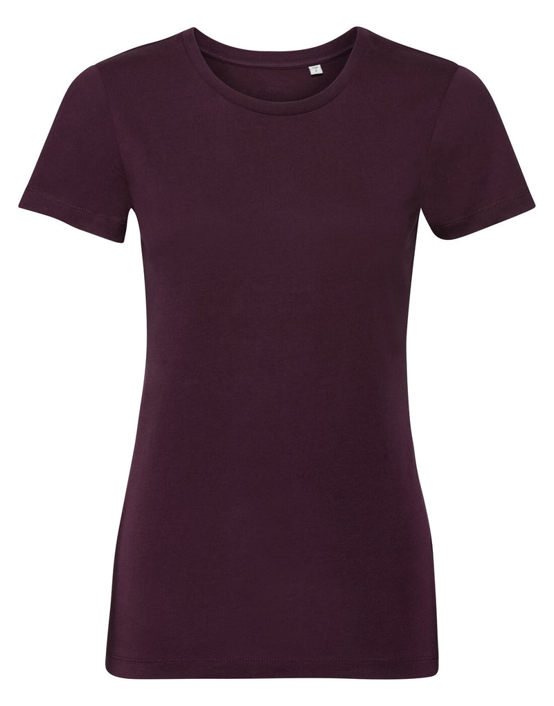 Russell Ladies Pure Organic Tee Burgundy