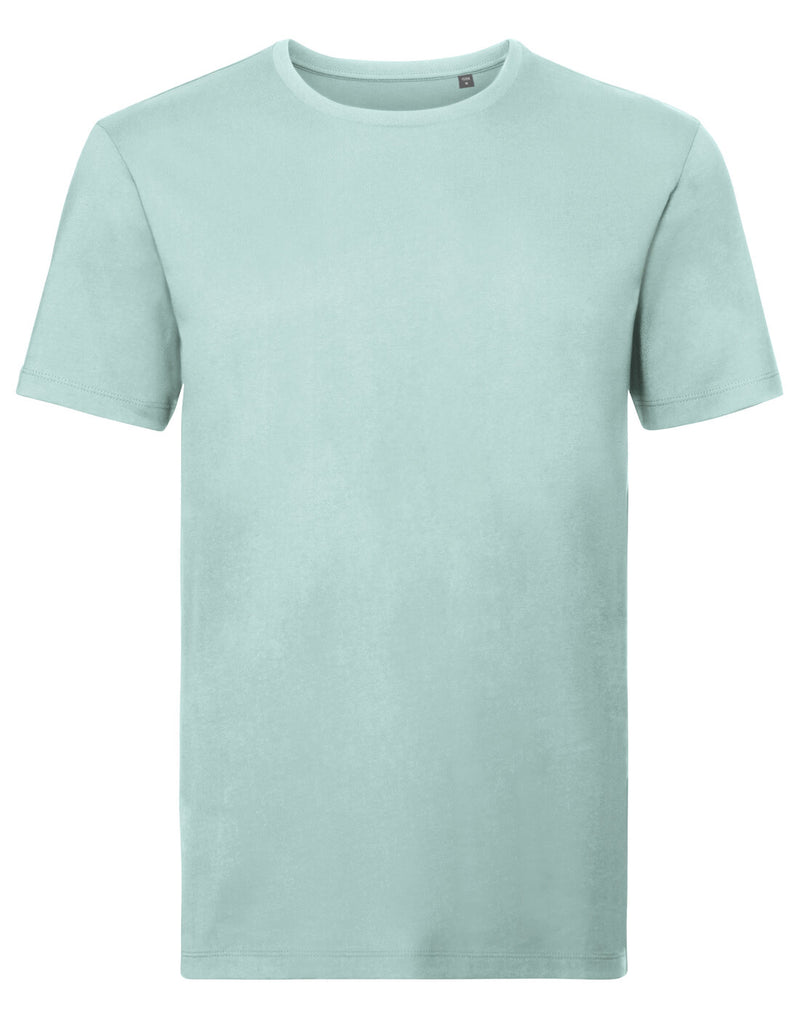 Russell Mens Pure Organic Tee Aqua