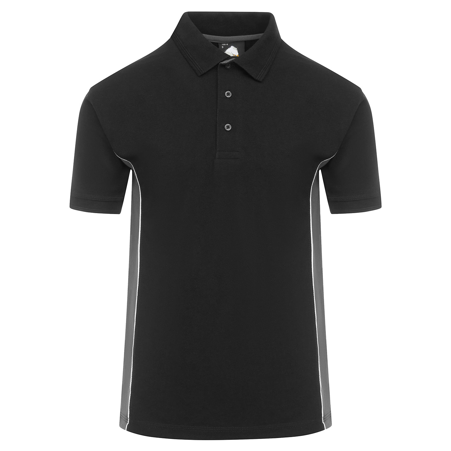 ORN Silverswift Two Tone Workwear Polo Shirt - Black/Grey