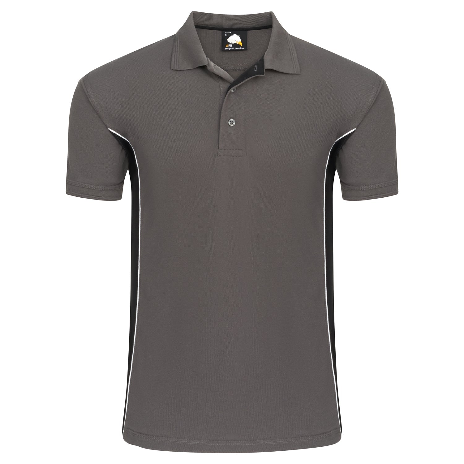 ORN Silverswift Two Tone Workwear Polo Shirt - Grey/Black