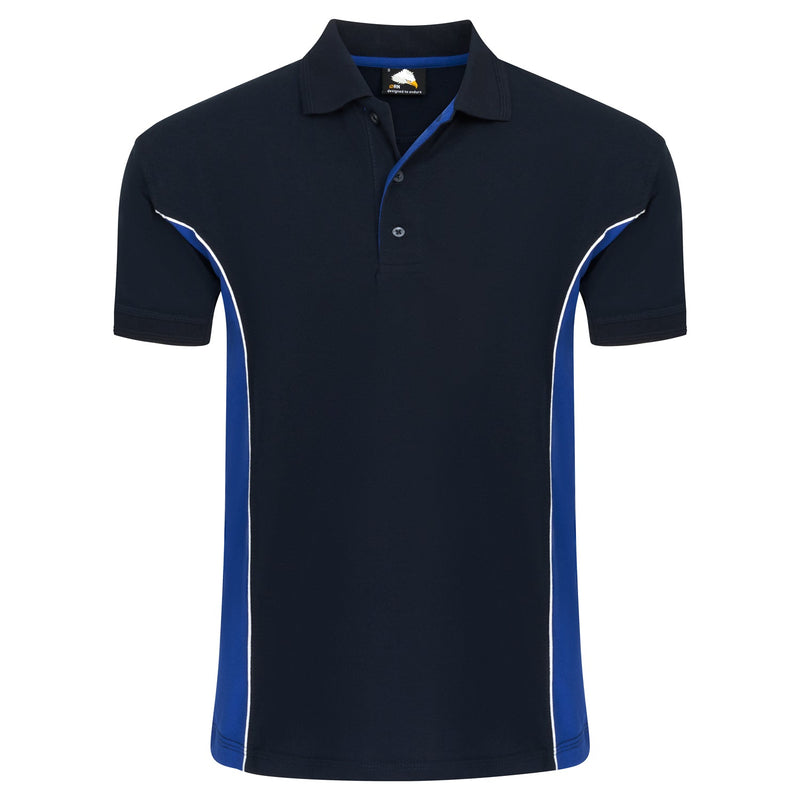 ORN Silverswift Two Tone Workwear Polo Shirt - Navy/Royal Blue