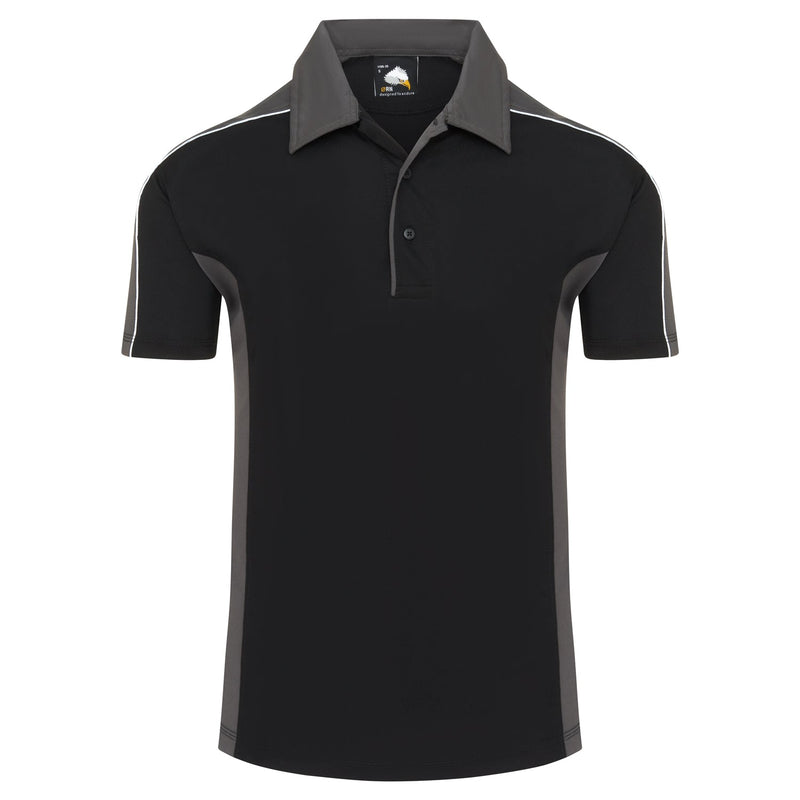 ORN Avocet Wicking Poloshirt - Black/Grey