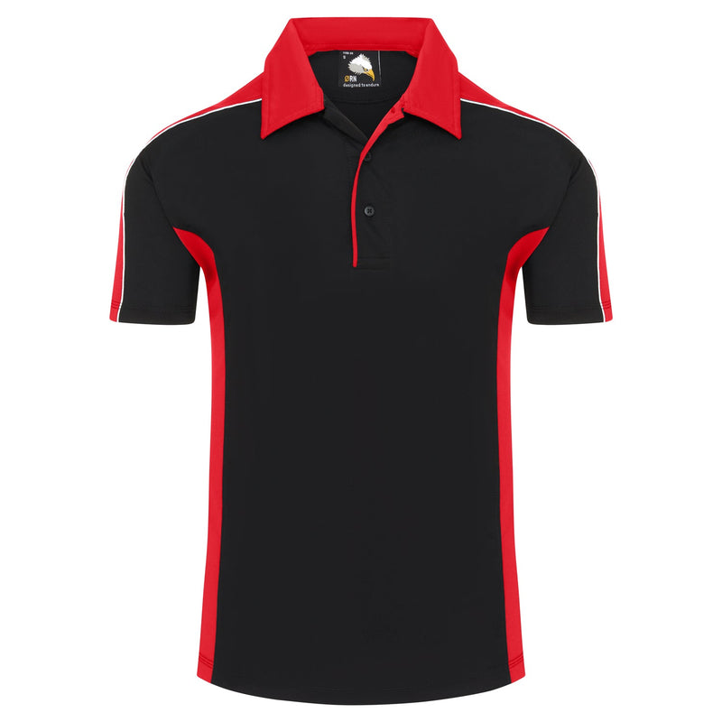 ORN Avocet Wicking Poloshirt - Black/Red