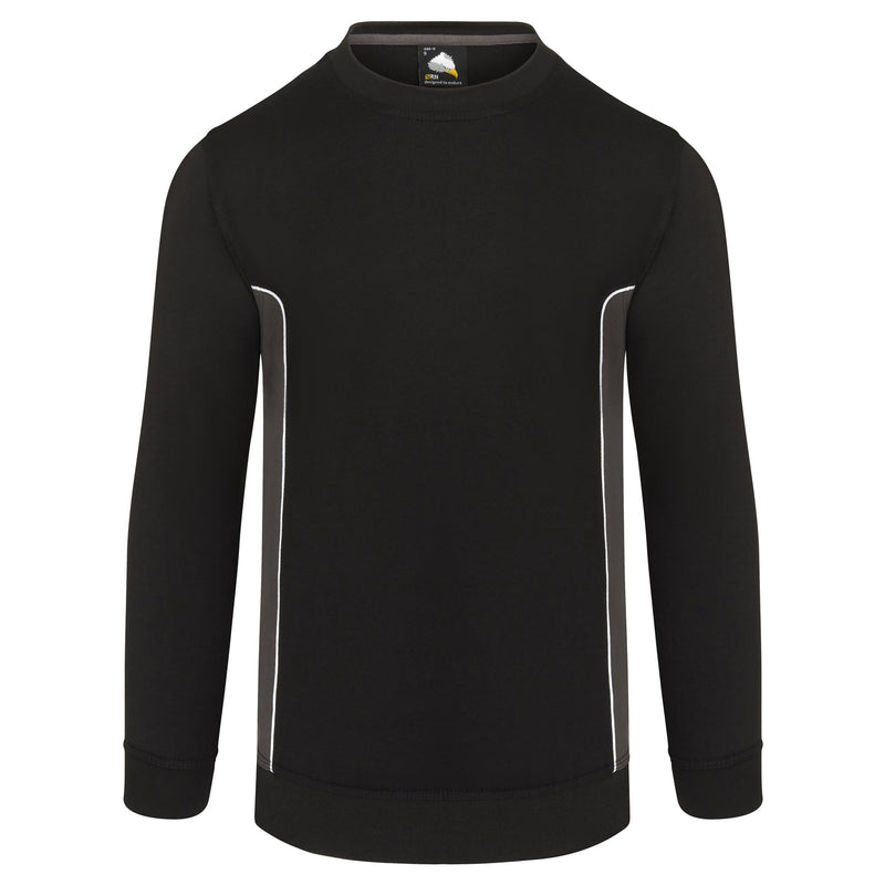 ORN Silverswift Two Tone Workwear Sweatshirt - Black/Grey