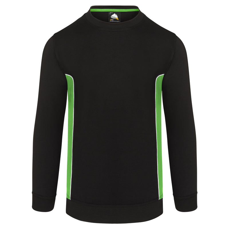 ORN Silverswift Two Tone Workwear Sweatshirt - Black/Lime