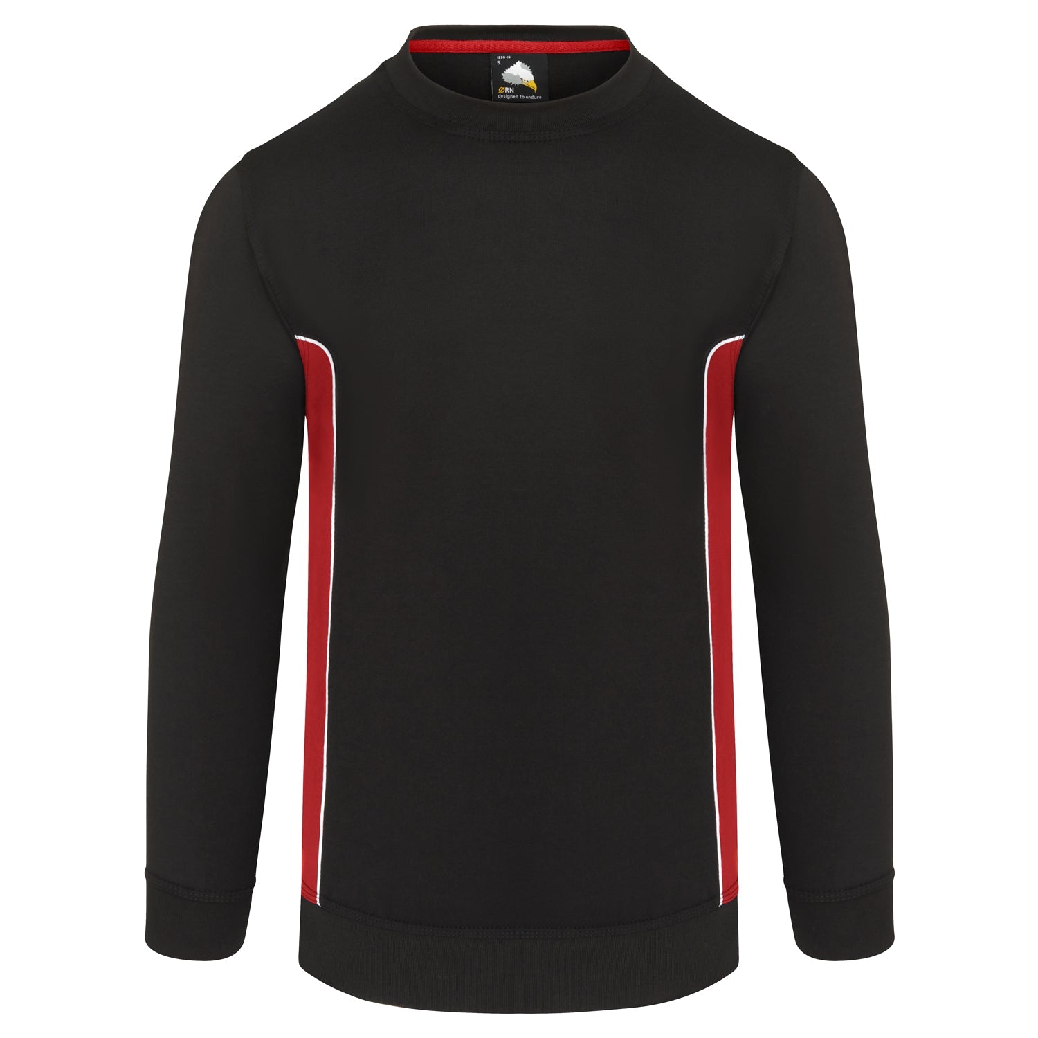 ORN Silverswift Two Tone Workwear Sweatshirt - Black/Red