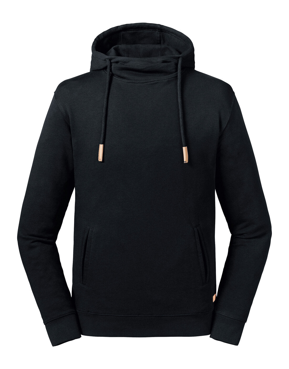 Russell Pure Prganic High Collared Hoodie Black