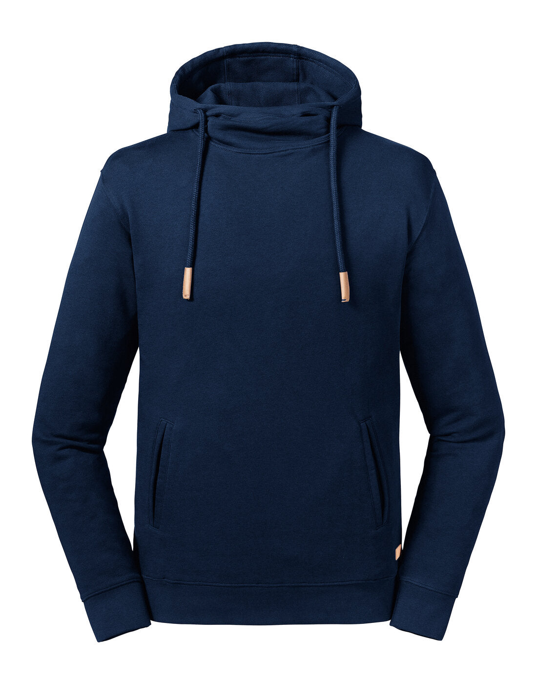 Russell Pure Prganic High Collared Hoodie French Navy