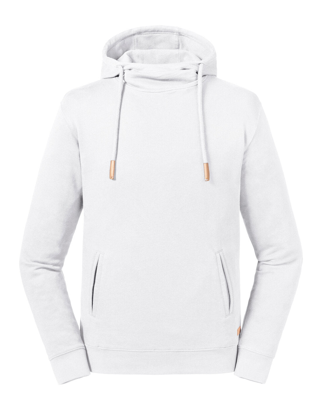 Russell Pure Prganic High Collared Hoodie White