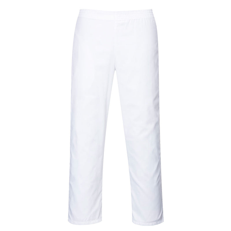 Portwest 2208 Bakers Trousers for the food industry in white.